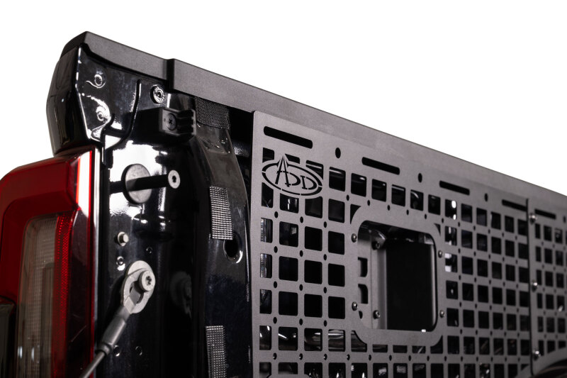 Ford Super Duty F-450 Molle Panel - Driver Side - Addictive Desert Designs - Bed Side Accessory Mounting Panel - Hammer Black - `23-`26